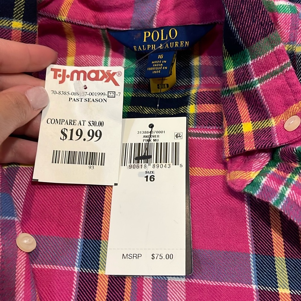 NEW with tags - pink plaid - polo Ralph Lauren girls dress